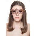 Supriseitsme Regal Rose Gold Floral Laser Cut Masquerade Mask with Clear Rhinestones One Size SU761219